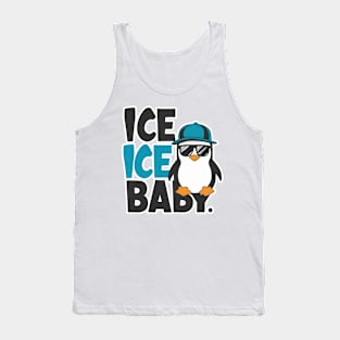 Cool Penguin "Ice Ice Baby" Cartoon Tank Top